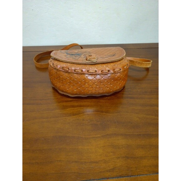 Brown Hand-Tooled Leather Purse - Picture 6 of 10